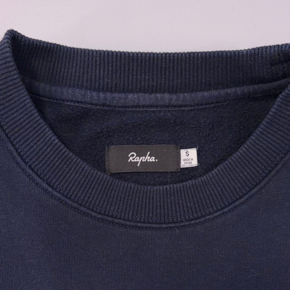 Rapha Women’s Logo Sweatshirt – S – Navy Blue – Very Good Used Condition - Pedalling Wears