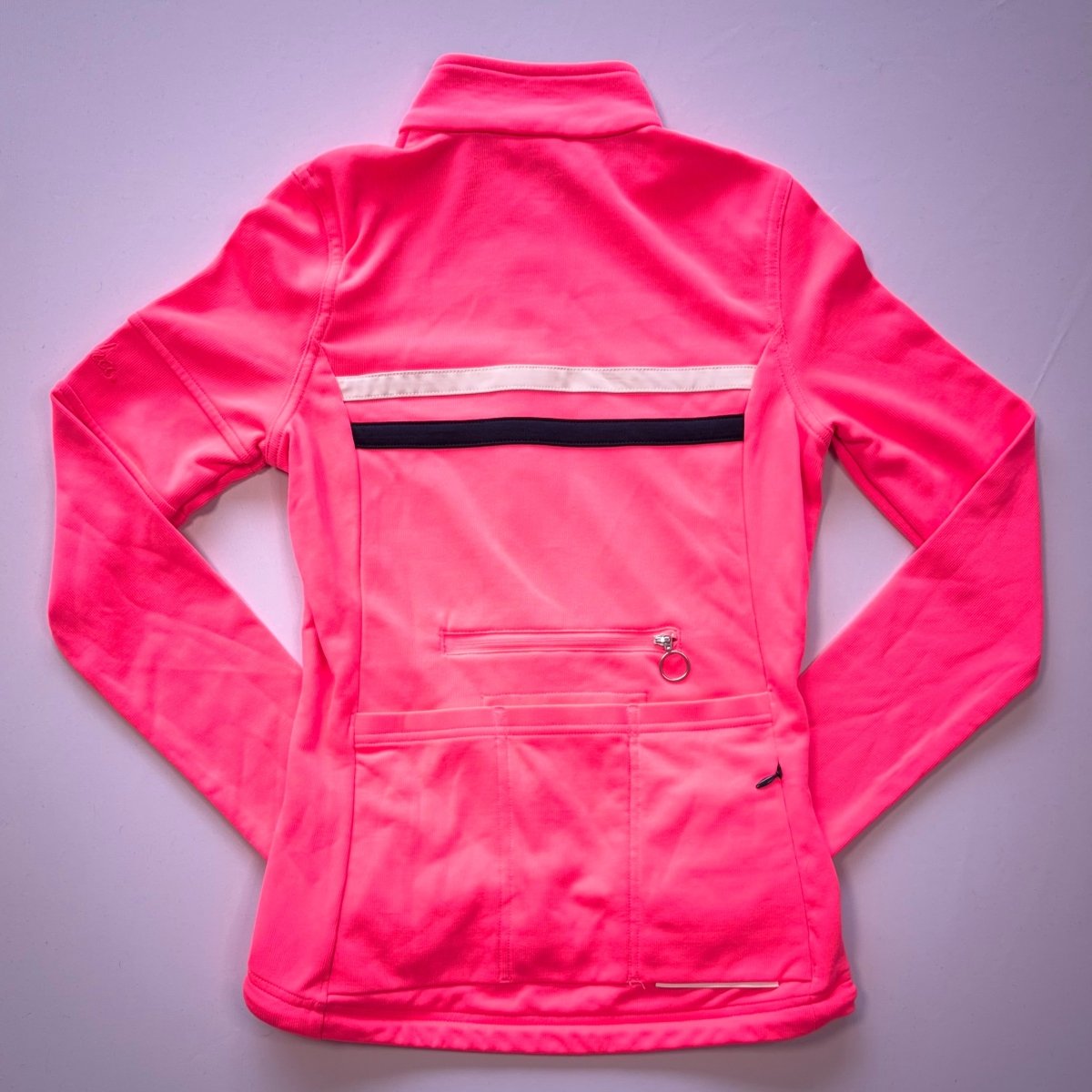 Rapha Women's Long Sleeve Brevet Jersey - XXS - High - Vis Pink - Excellent Used Condition - Pedalling Wears
