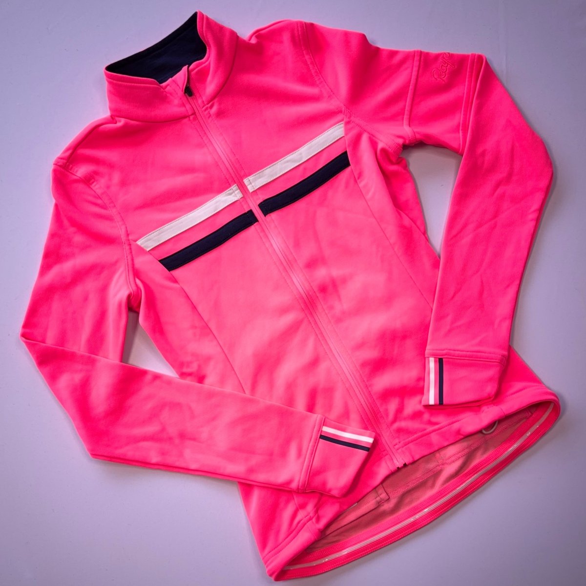 Rapha Women's Long Sleeve Brevet Jersey - XXS - High - Vis Pink - Excellent Used Condition - Pedalling Wears