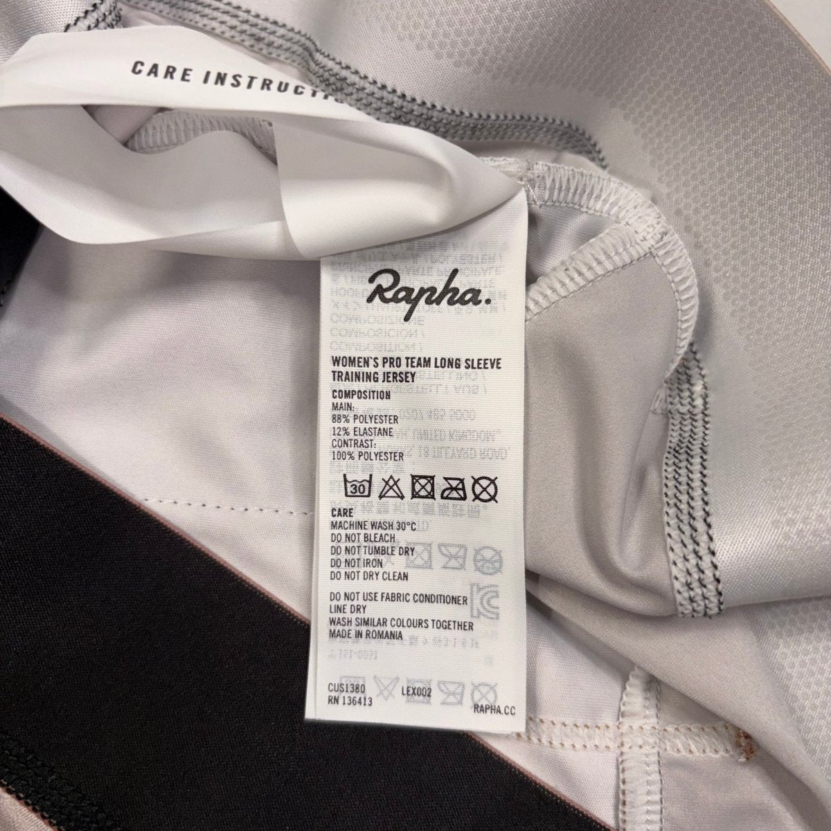 Rapha Women's Pro Team Long Sleeve Training Jersey - S - Light Grey - Good Used Condition - Pedalling Wears