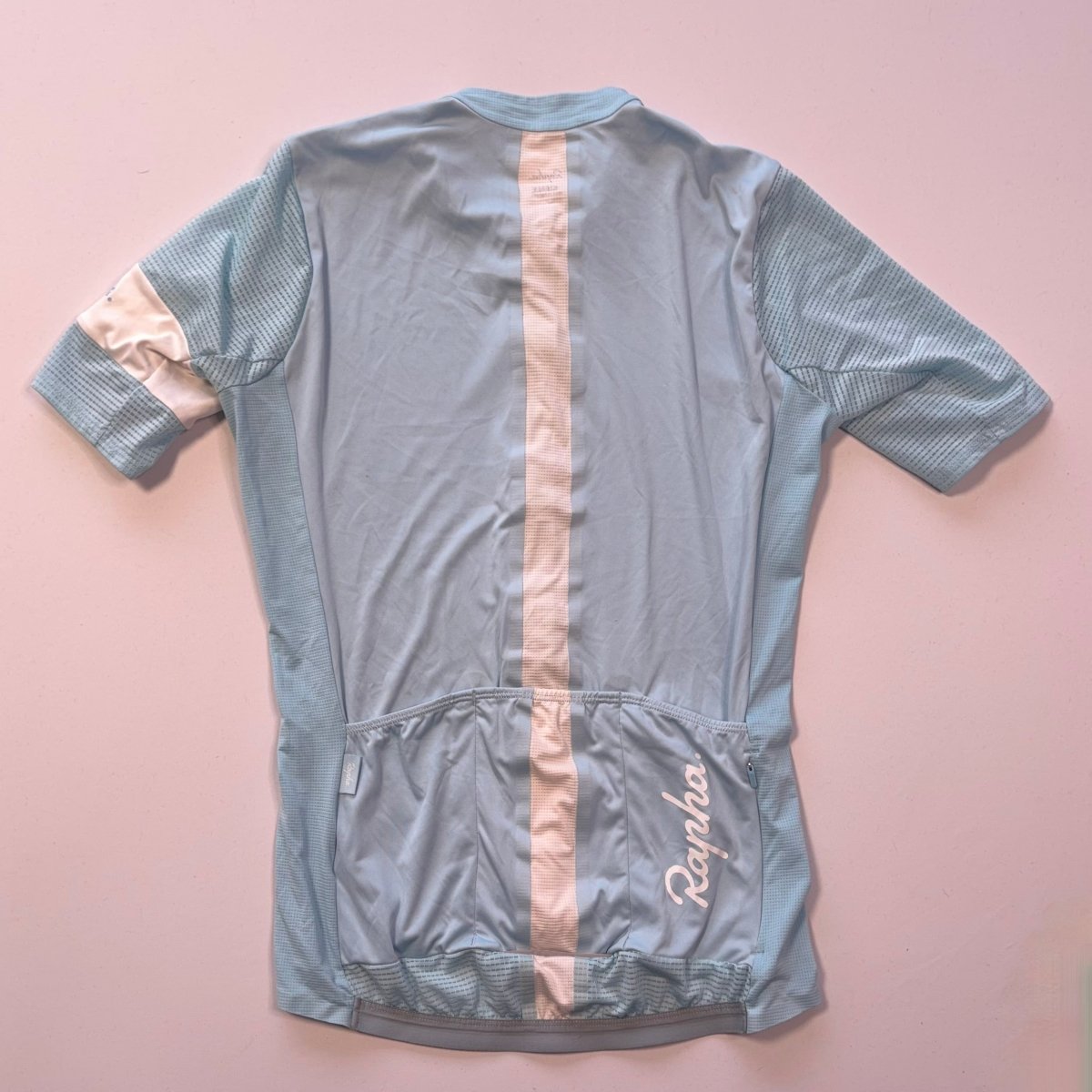 Rapha Women's Souplesse Flyweight Jersey - S - Light Blue - Very Good Used Condition - Pedalling Wears