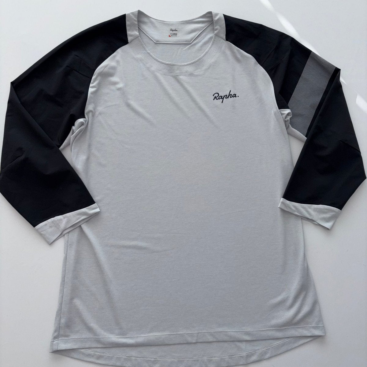 Rapha Women's Trail MTB Jersey (3/4 Sleeve) - XL - Light Grey / Black - Excellent Used Condition - Pedalling Wears