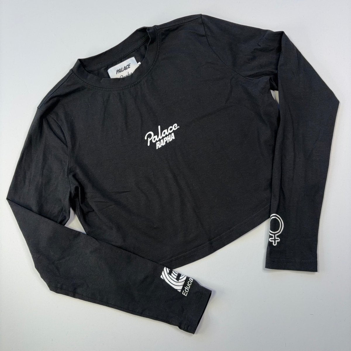Rapha x Palace Women’s EF Education First Cropped T-Shirt - M - Black - Excellent Used Condition - Pedalling Wears