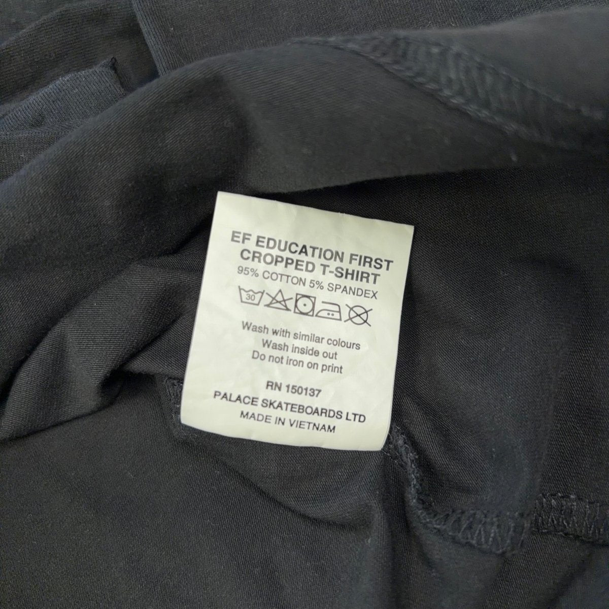 Rapha x Palace Women’s EF Education First Cropped T-Shirt - M - Black - Excellent Used Condition - Pedalling Wears