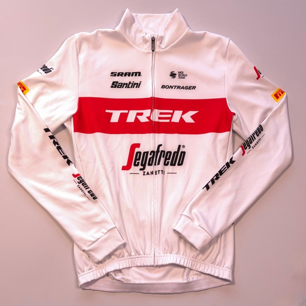 Santini Trek - Segafredo Long Sleeve Pro Team Jersey - L - White - Excellent Used Condition - Pedalling Wears