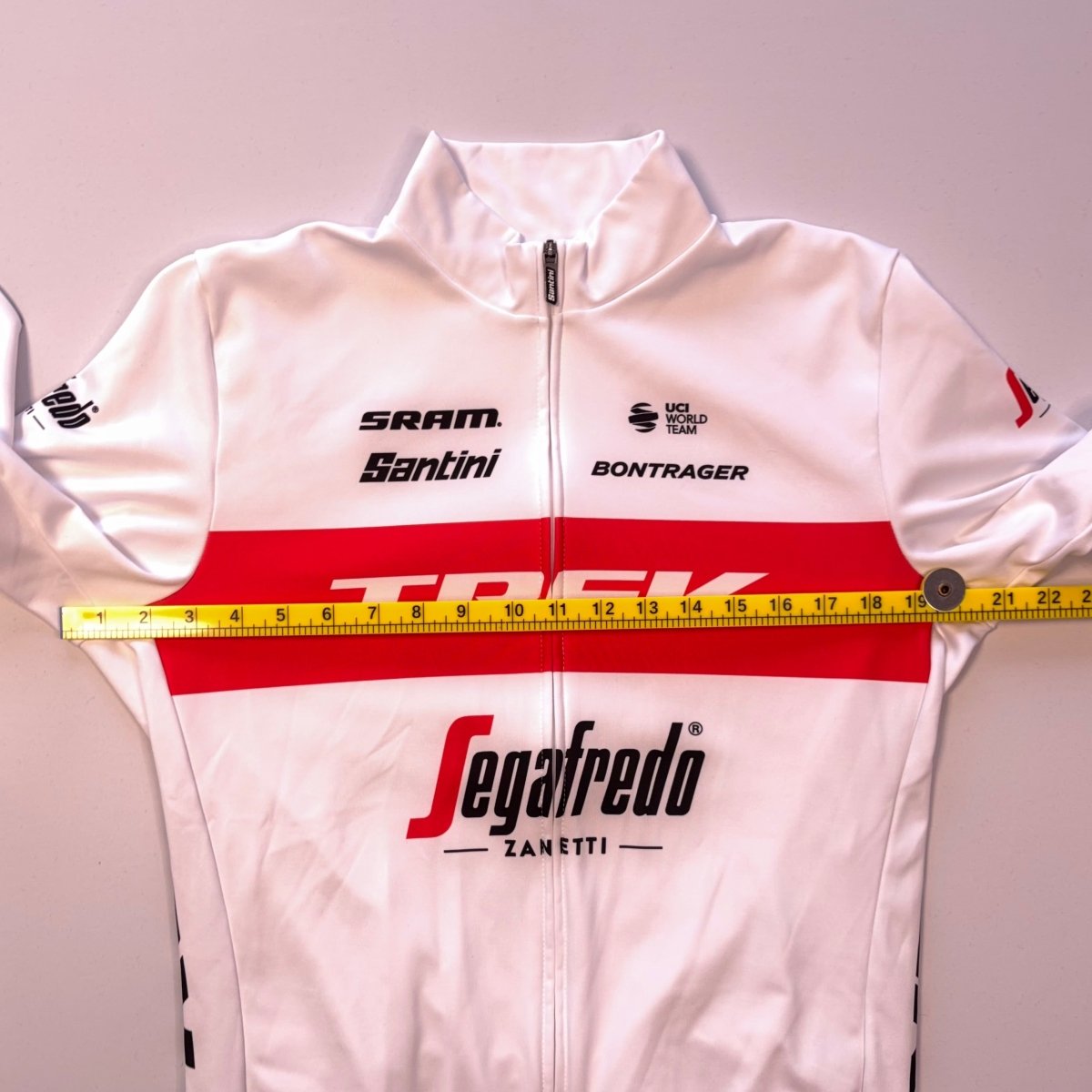 Santini Trek - Segafredo Long Sleeve Pro Team Jersey - L - White - Excellent Used Condition - Pedalling Wears