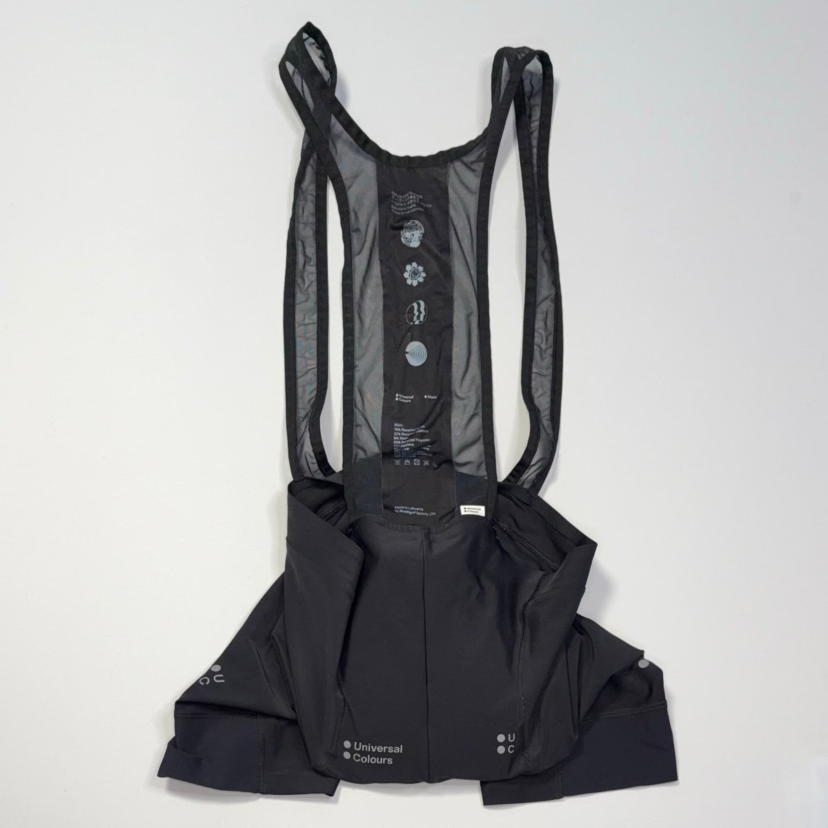 Universal Colours Men’s Mono Bib Shorts - XXL - Black - Excellent Used Condition - Pedalling Wears